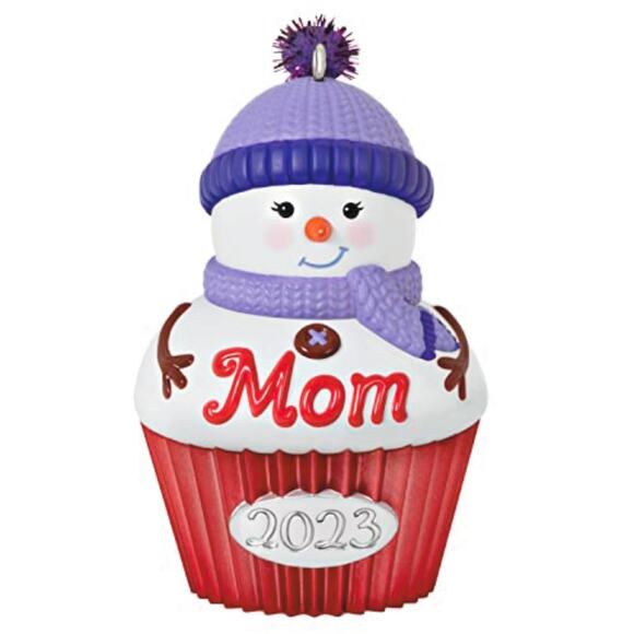 Hallmark Keepsake Christmas Ornament "Mom 2023" Cupcake Snow Mom Collectible NIB - Picture 4 of 7